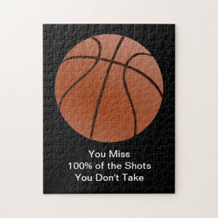 Famous Motivational Quote Basketball Poster Jigsaw Puzzle