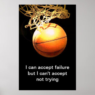 Famous Motivational Quote Basketball Print