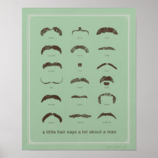 Famous Moustaches Poster
