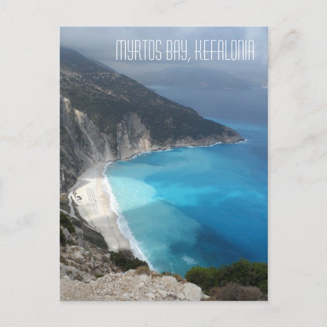 Famous Myrtos Bay Kefalonia Island Greece Postcard (Front)