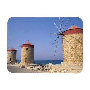 Famous old windmills of Rhodes Greece Magnet