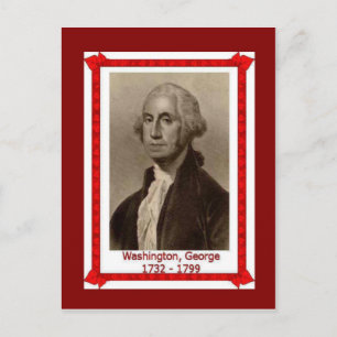 Famous people, George Washington 1732 - 1739 Postcard