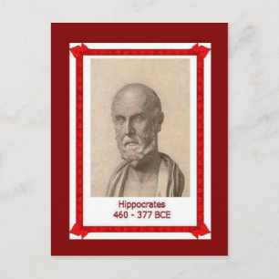 Famous people, Hippocrates, Postcard
