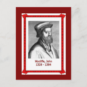 Famous people,John wycliffe, 1328-1384 Postcard