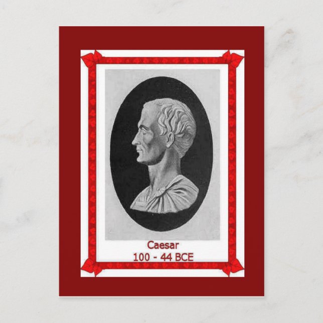 Famous people, Julius Caesar 100 - 44 BCE Postcard (Front)