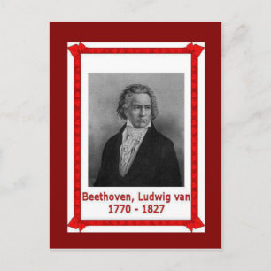 Famous people, Ludwig van Beethoven 170-1827 Postcard