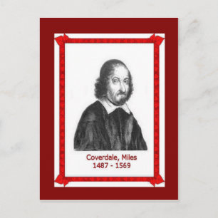 Famous people, Miles Coverdale 1487 - 1569 Postcard