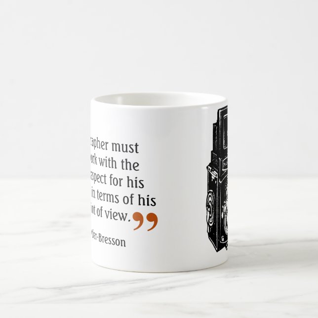 Famous Photographer's Quote 8 Double Lens Camera Coffee Mug (Center)