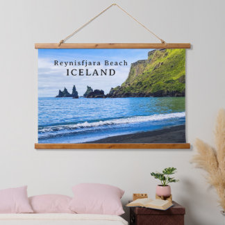 Famous Picturesque Beach Reynisfjara Iceland Hanging Tapestry