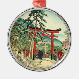 Famous Places of Kyoto - Fushimi Inari Scenery Metal Ornament