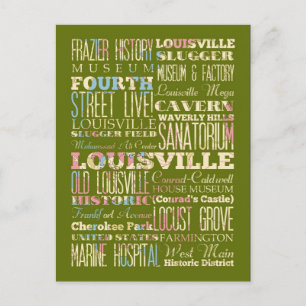 Famous Places of Louisville, Kentucky. Postcard