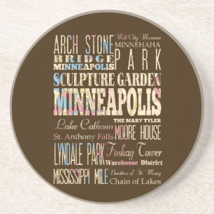 Famous Places of Minneapolis, Minnesota. Coaster