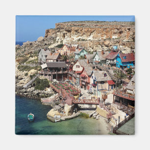 Famous Popeye village with colourful houses, Malta Magnet