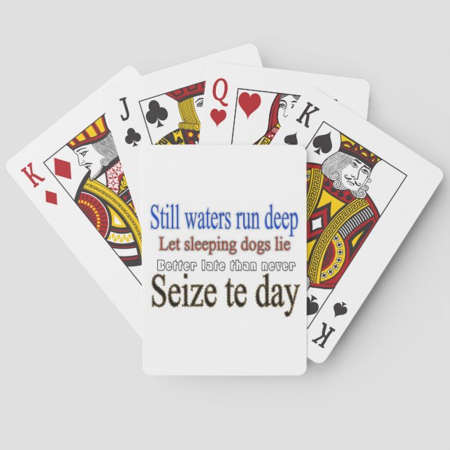 Famous Quotes Sayings Playing Cards (Back)