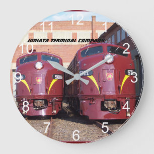 Famous restored Pennsylvania Railroad Locomotives Large Clock
