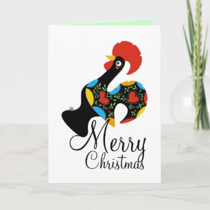 Famous Rooster of Barcelona Nr 09 Merry Christmas Holiday Card