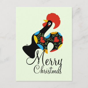 Famous Rooster of Barcelona Nr 09 Merry Christmas Holiday Postcard
