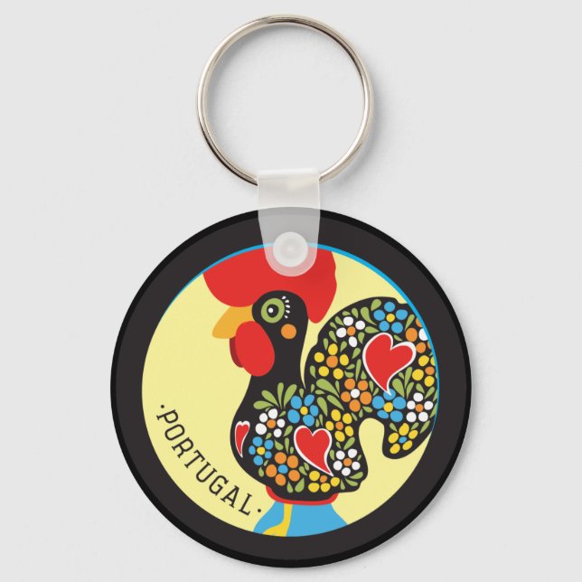 Famous Rooster of Barcelos Nr 06 Key Ring (Front)