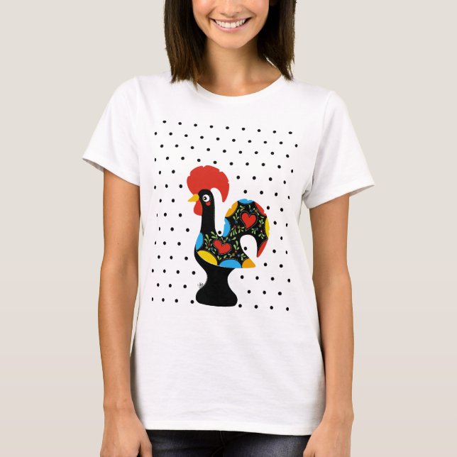 Famous Rooster of Barcelos Nr 09 - Polka Dots T-Shirt (Front)