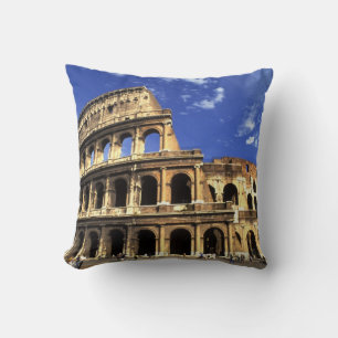 Famous ruins of the Coliseum in Rome Italy Cushion