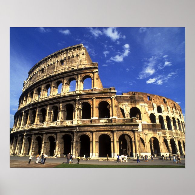 Famous ruins of the Coliseum in Rome Italy Poster (Front)