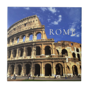 Famous Ruins of the Coliseum Rome Italy Ceramic Tile