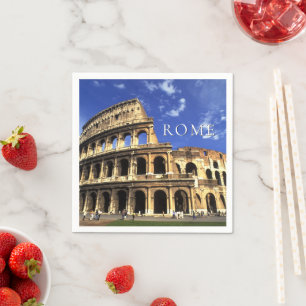 Famous Ruins of the Coliseum Rome Italy Napkin