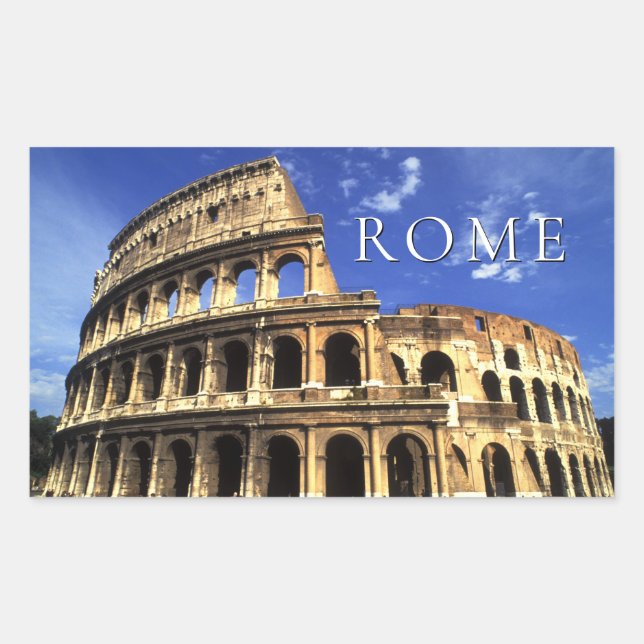 Famous Ruins of the Coliseum | Rome Italy Rectangular Sticker (Front)