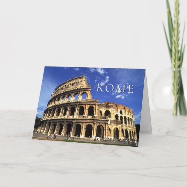 Famous Ruins of the Coliseum | Rome Italy Thank You Card (Front)