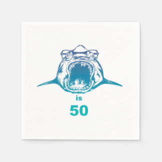 Famous Shark is 50 cocktail napkin