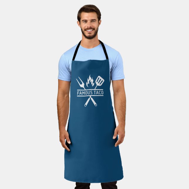 Famous Taco Funny Cooking Tacos Apron (Worn)