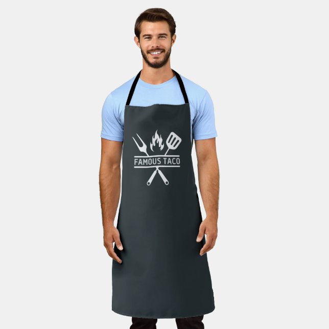 Famous Taco Funny Cooking Tacos Apron (Worn)