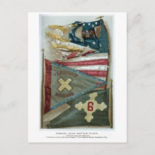 Famous Union Battle Flags - Plate 1 - Postcard