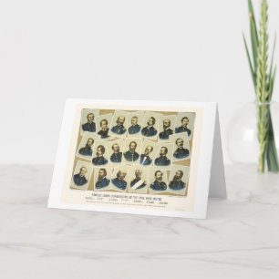 Famous Union Commanders 1884 Card