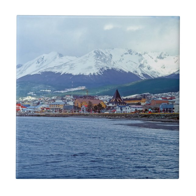 Famous Ushuaia - Tierra del Fuego, Argentina Ceramic Tile (Front)