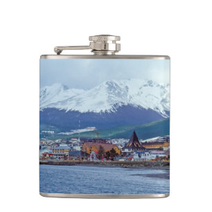 Famous Ushuaia - Tierra del Fuego, Argentina Hip Flask