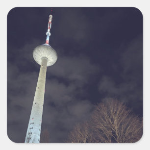 Famous Vilnius TV Tower - Lithuanian Icon Square Sticker