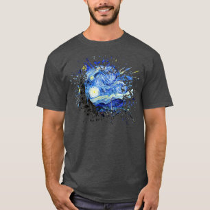 Famous Vintage Art Starry Night Van Gogh Stylish D T-Shirt