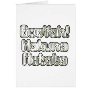 Famous Vintage BooYah Hakuna Matata Image Cards