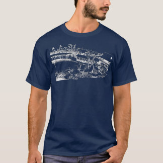 Famous Vintage Fine Art Kameido Snow by Hiroshige  T-Shirt