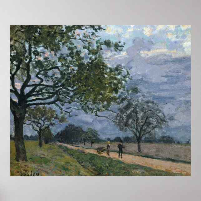 Famous Visual Arts Alfred Sisley the Road from Ver Poster (Front)