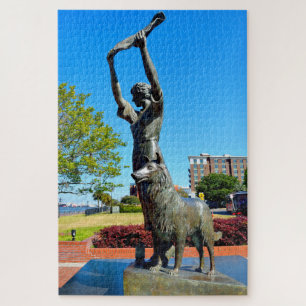famous waving girl at Savannah, Georgia Jigsaw Puzzle