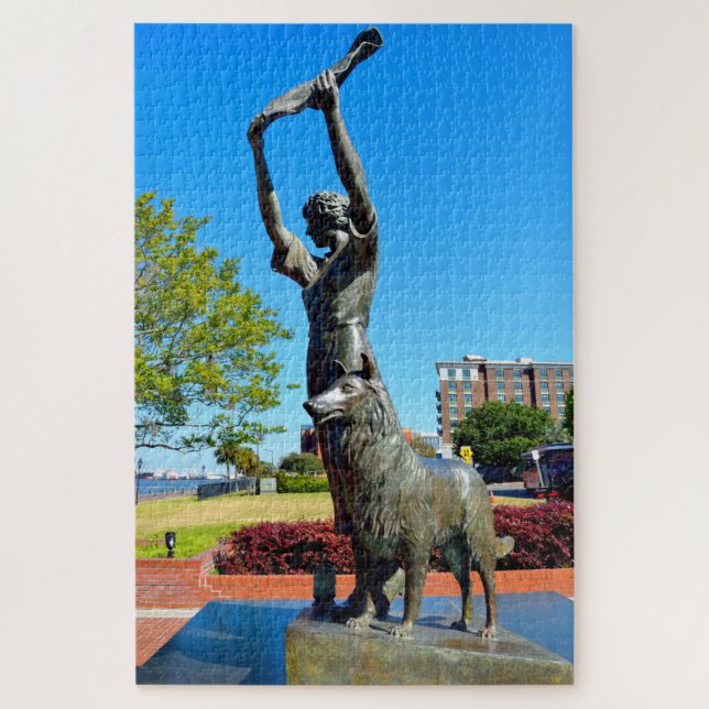 famous waving girl at Savannah, Georgia Jigsaw Puzzle (Vertical)