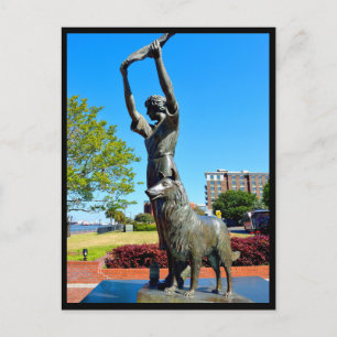 famous waving girl at Savannah, Georgia Postcard