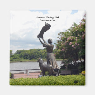 Famous Waving Girl of Savannah Ga. Magnet
