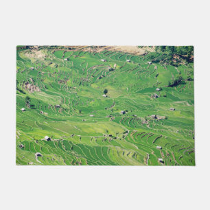 Famous yuanyang Rice Terraces - Yunnan, China Doormat