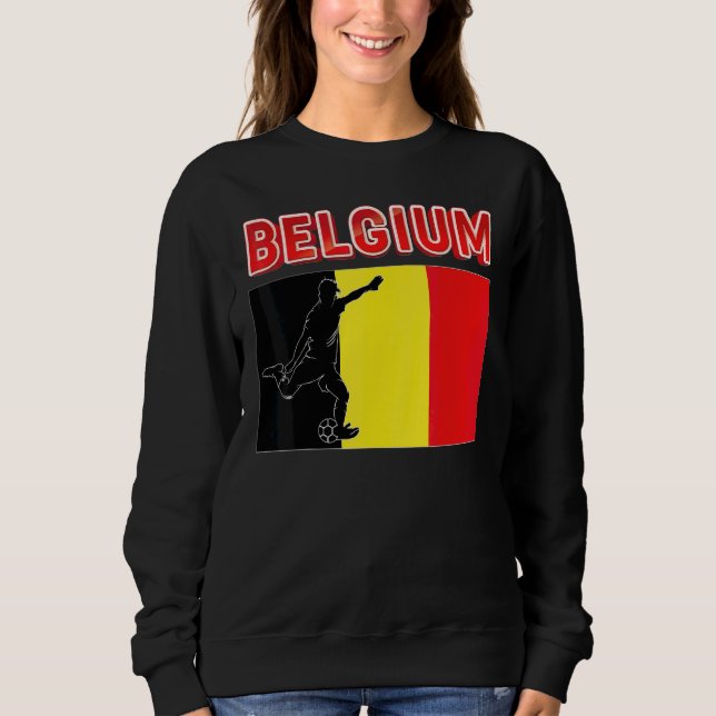 Fan Belgium National Team World Football Soccer Ch Sweatshirt (Front)