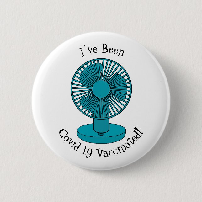 Fan cartoon illustration 6 cm round badge (Front)