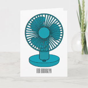 Fan cartoon illustration card