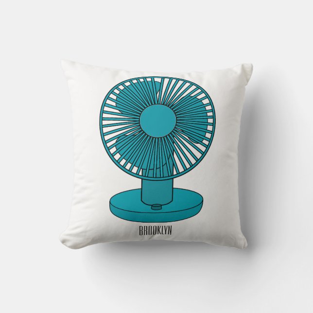 Fan cartoon illustration  cushion (Front)
